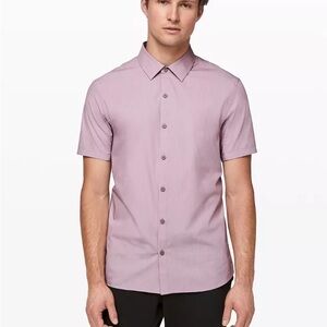 NWOT Lululemon Down to the Wire Button Down Short Sleeve Dress Shirt
